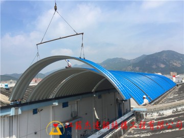 福建長(zhǎng)樂直屬庫倉間罩棚拱形屋頂