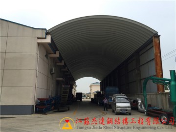 過道式拱形屋頂倉儲(chǔ)罩棚設(shè)計(jì)與應(yīng)用