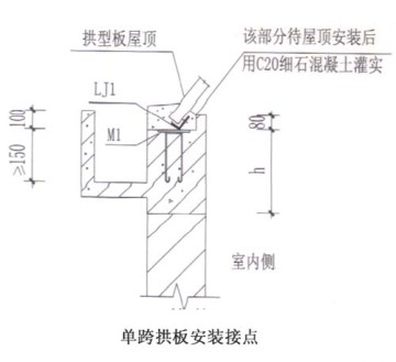 單跨拱板安裝節(jié)點_工業(yè)廠房跨度設(shè)計參考